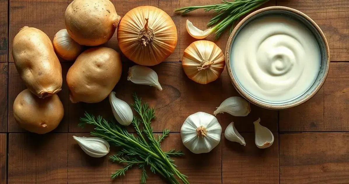 Ingredientes da Sopa Cremosa