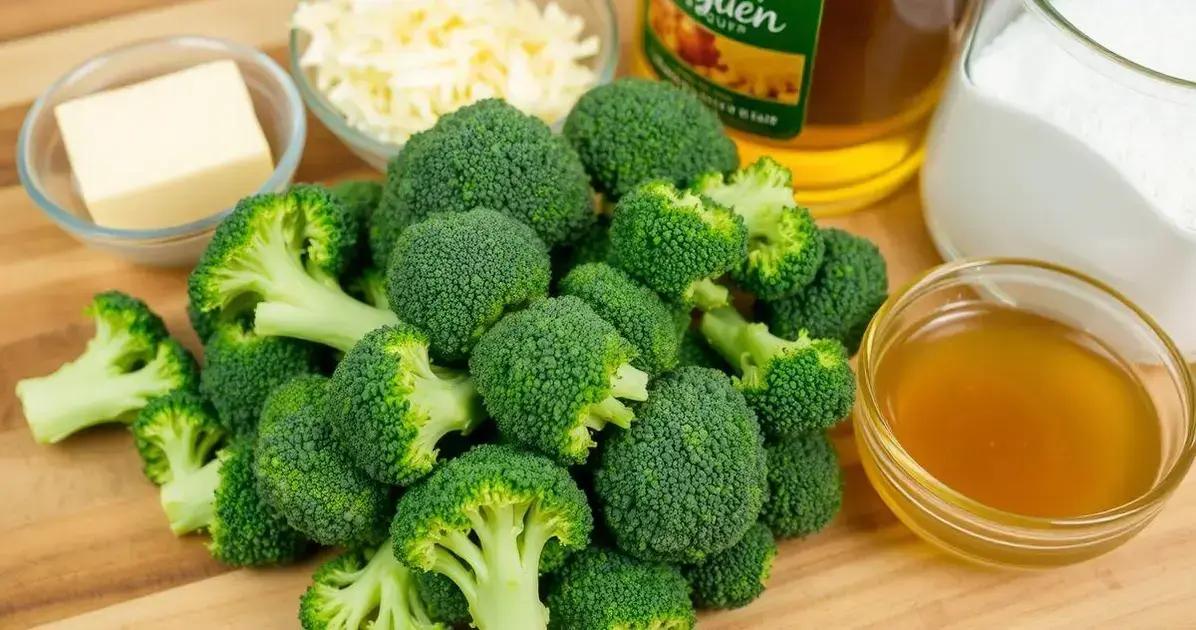 Ingredientes da Sopa de Queijo com Brócolis