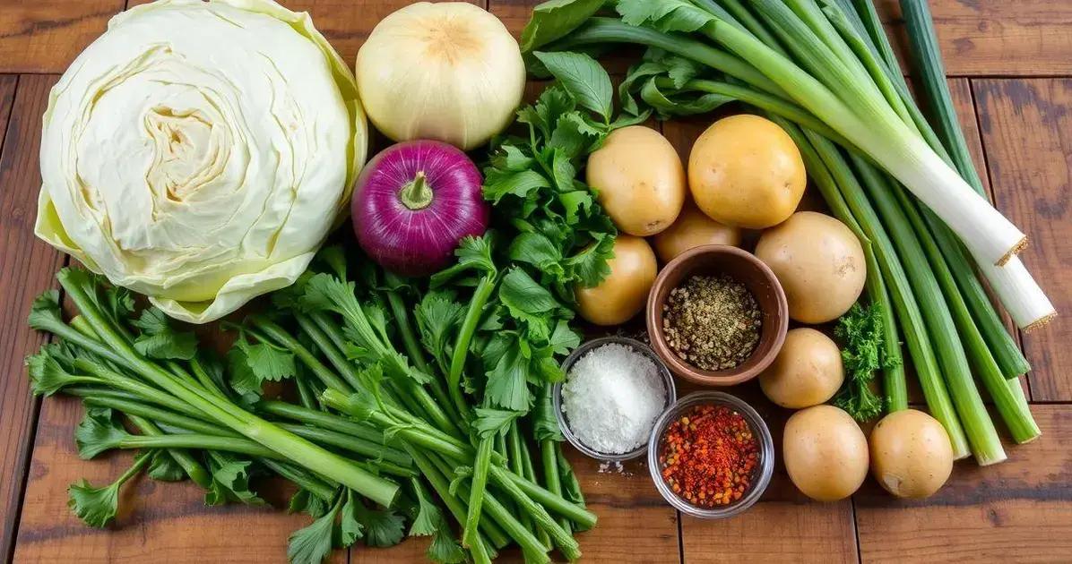 Ingredientes da Sopa de Repolho Detox