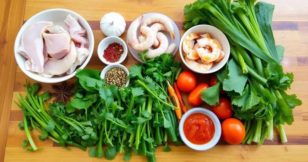 Ingredientes da Sopa de Wonton