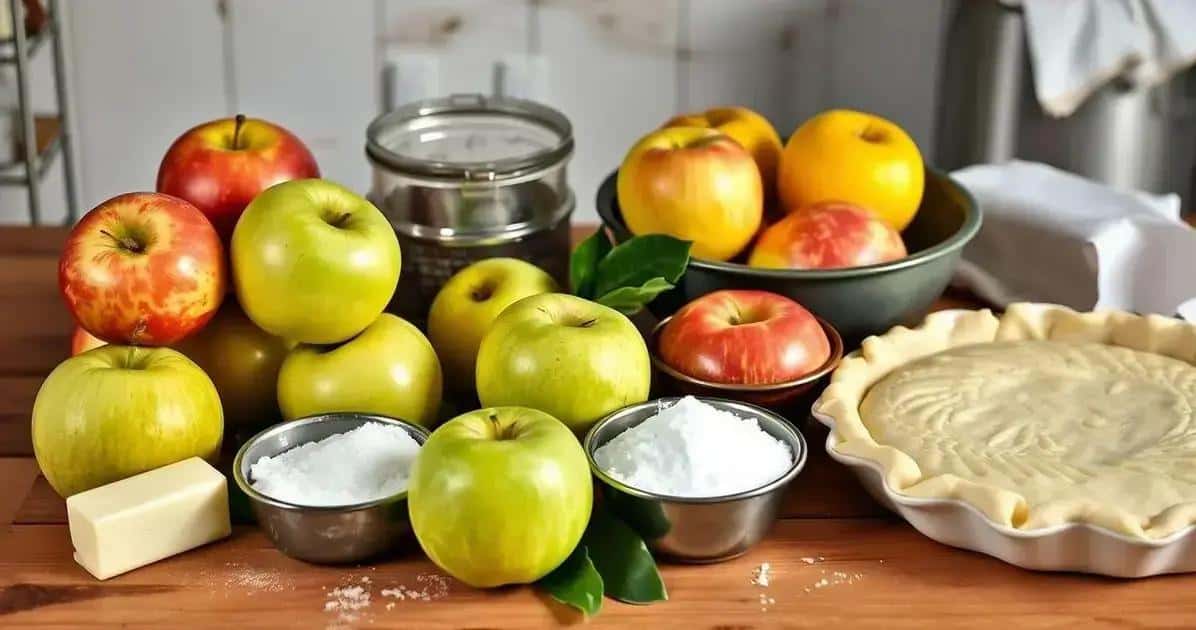 Ingredientes da Tarte Tatin