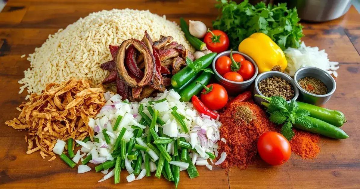 Ingredientes do Arroz Carreteiro
