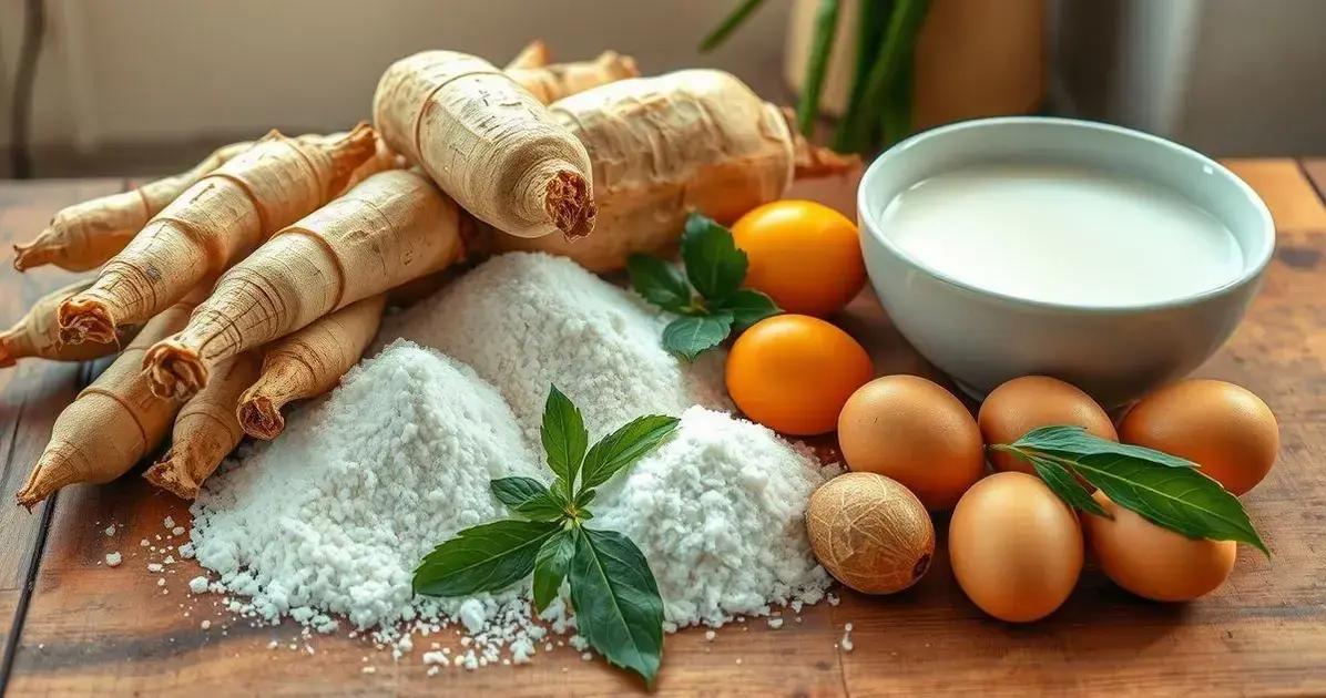 Ingredientes do Bolo de Macaxeira