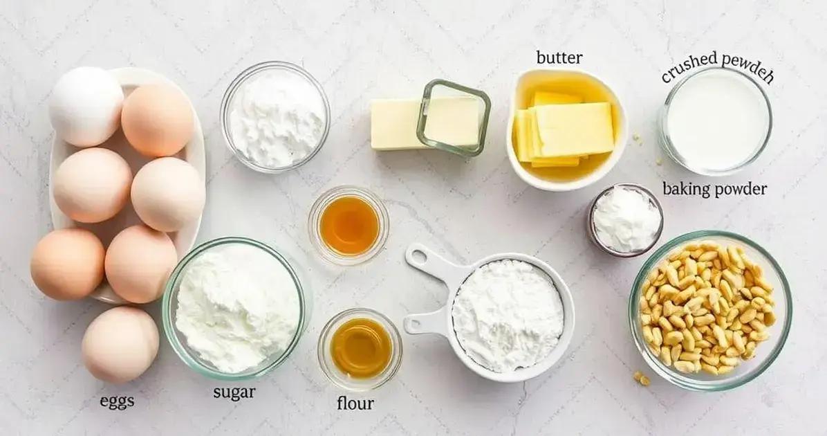 Ingredientes do Bolo Picada de Abelha