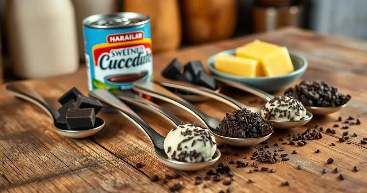 Ingredientes do Brigadeiro Gourmet de Colher