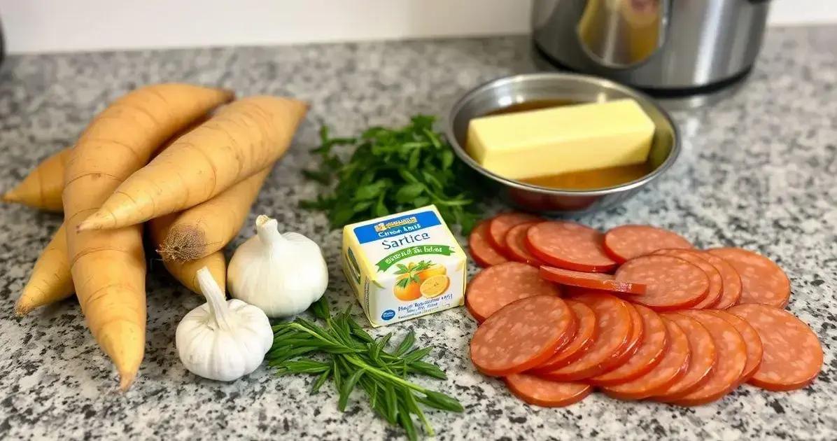 Ingredientes do Caldo de Inhame Delicioso