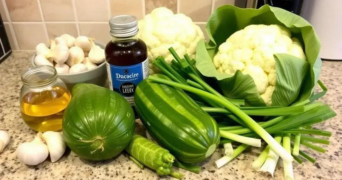 Ingredientes do Creme De Couve Flor E Alho Poró