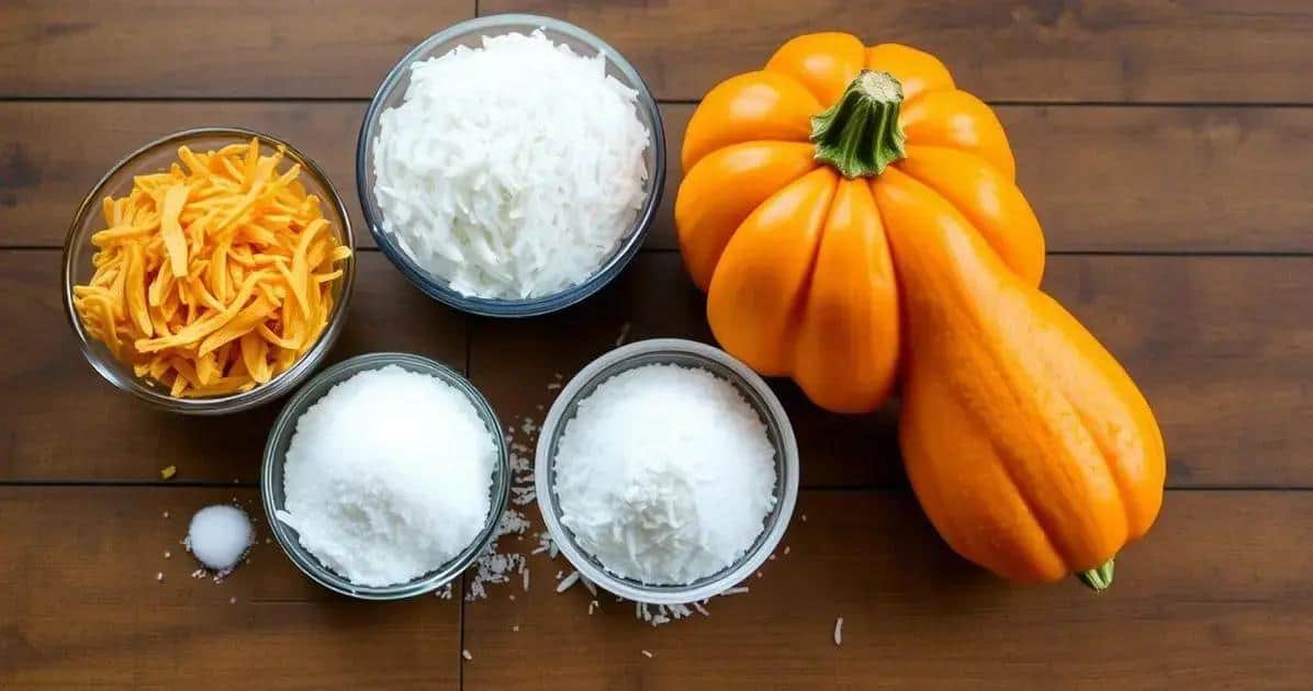 Ingredientes do Doce de Abóbora com Coco