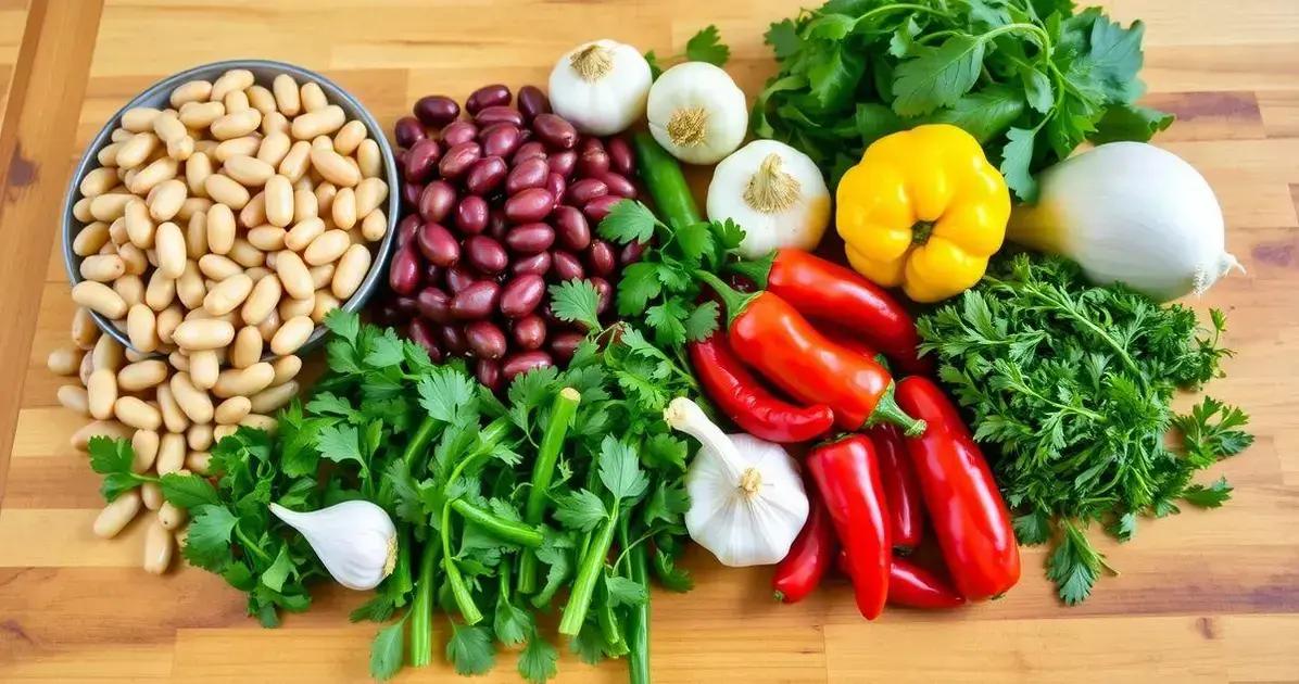 Ingredientes do Feijão Temperado Rápido