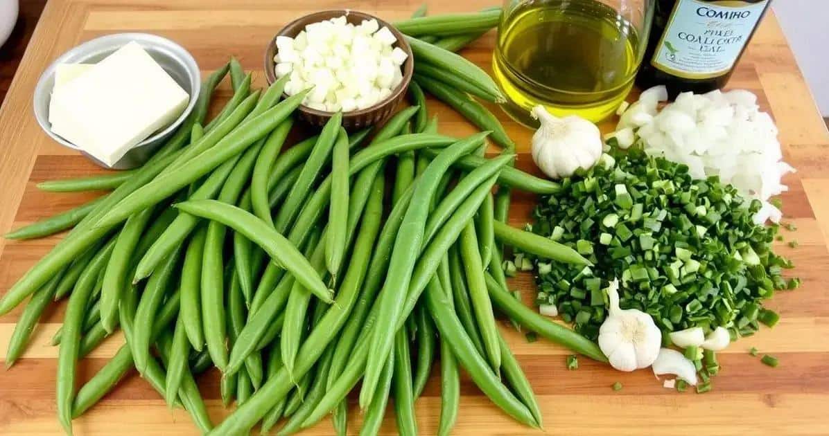 Ingredientes do Feijão Verde com Queijo Coalho