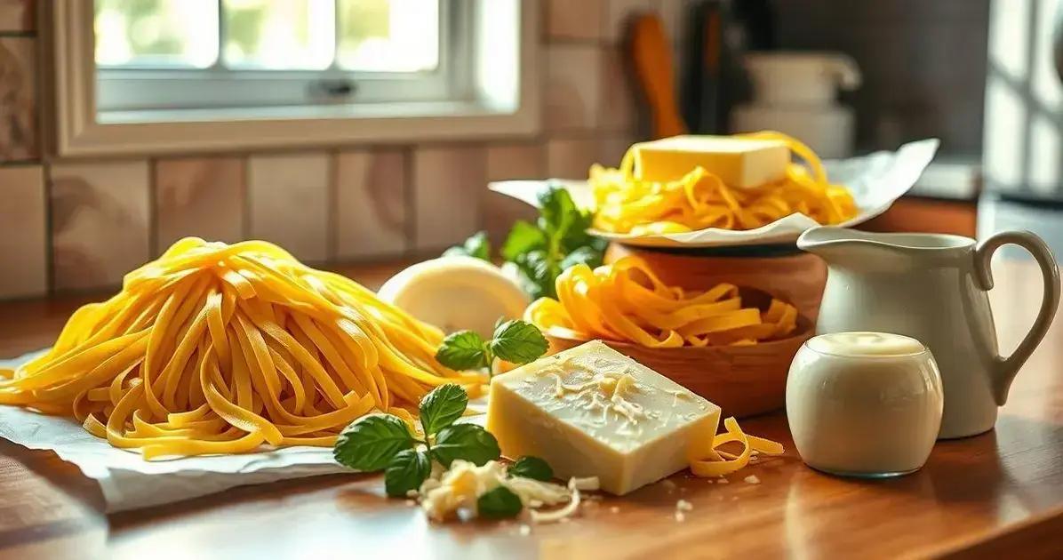 Ingredientes do Fettuccine Alfredo