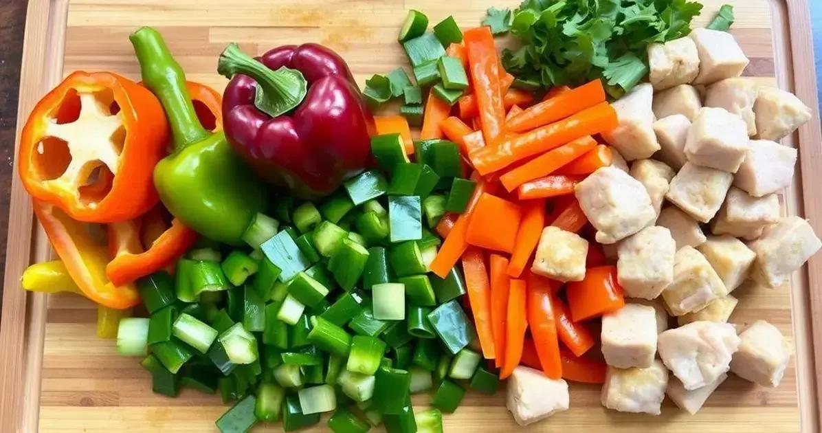 Ingredientes do Frango Xadrez Simplificado