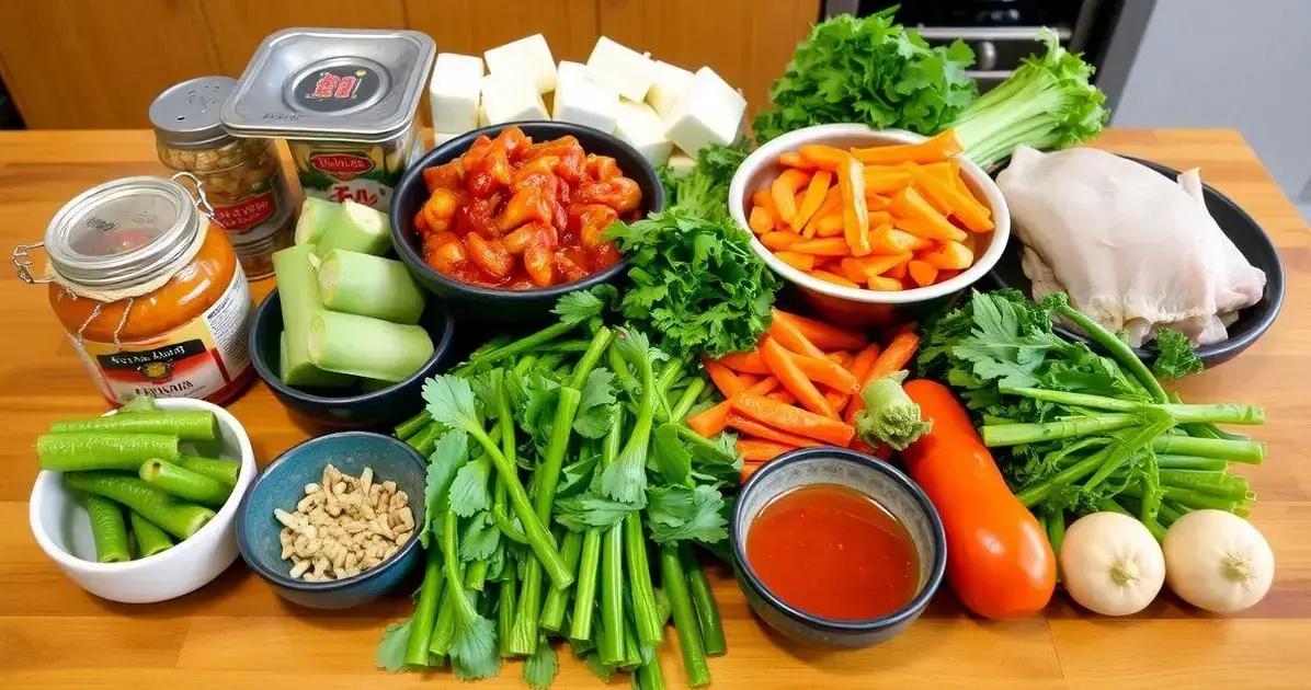 Ingredientes do Kimchi Jjigae