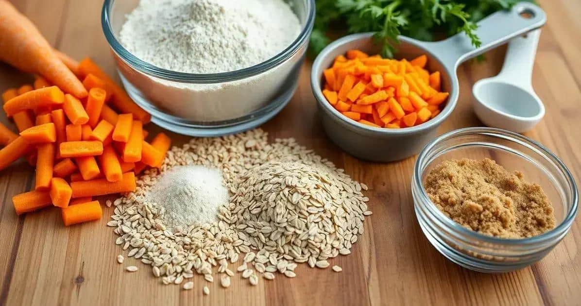Ingredientes do Muffin de Cenoura Saudável