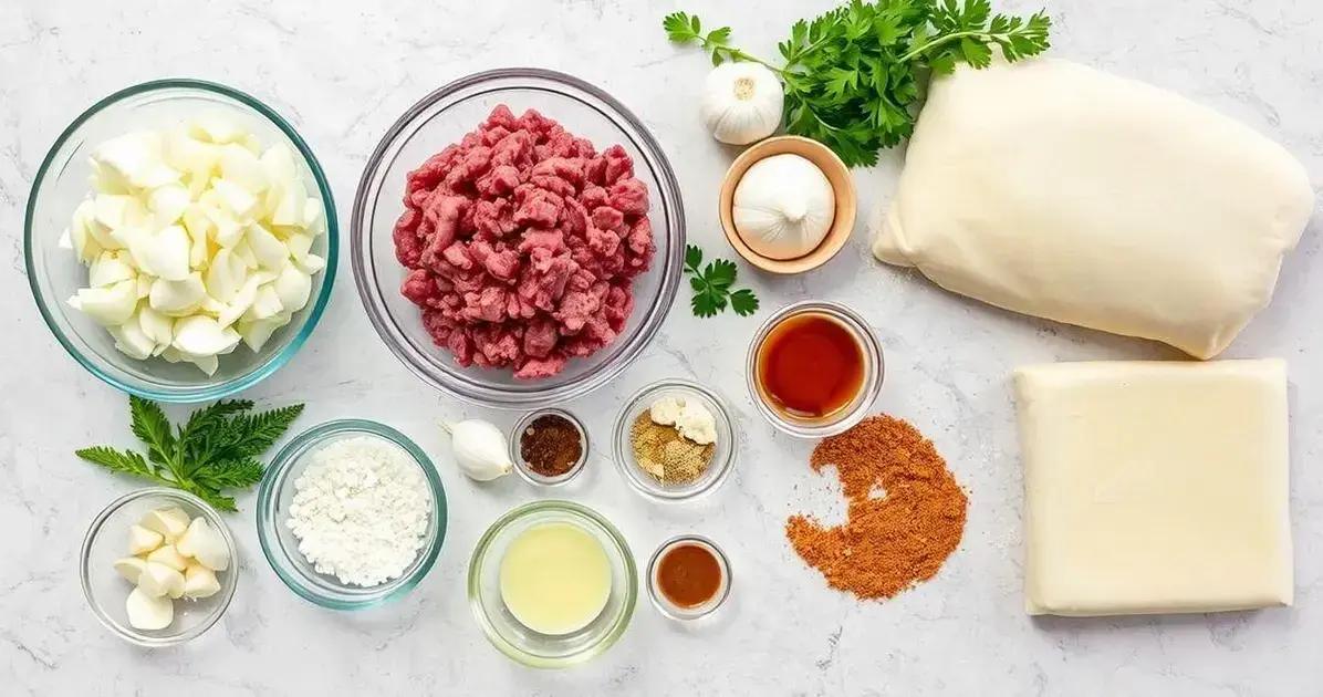 Ingredientes do Pastel de Carne