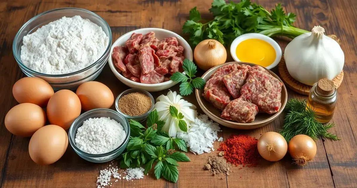 Ingredientes do Pastel Goiano