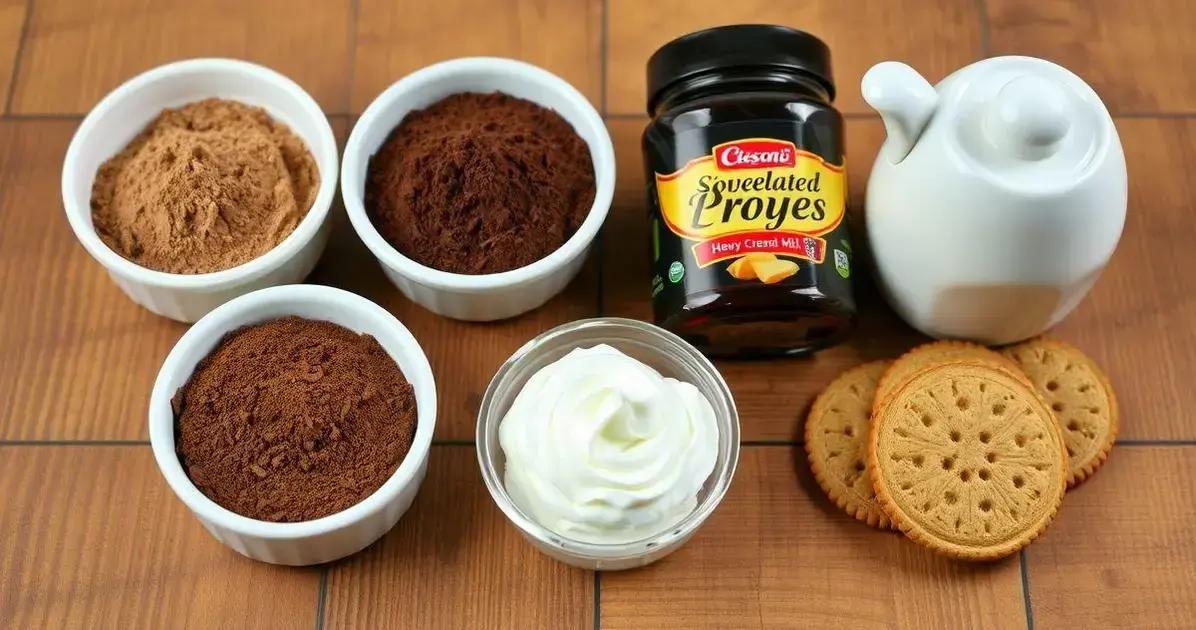 Ingredientes do Pavê Rápido e Cremoso