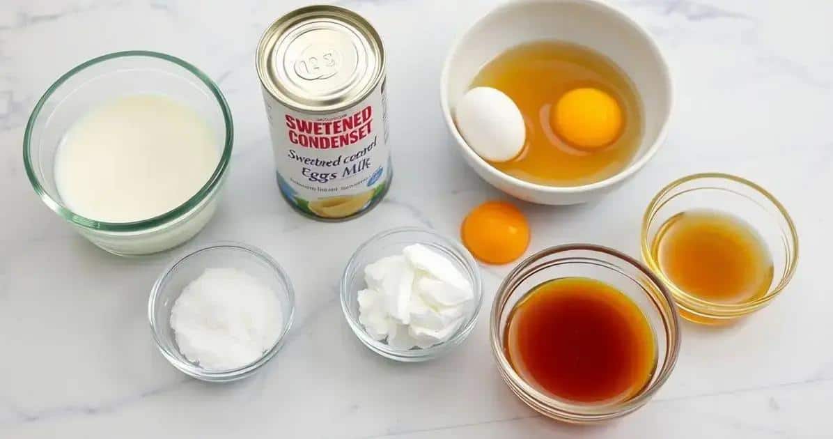 Ingredientes do Pudim de Leite