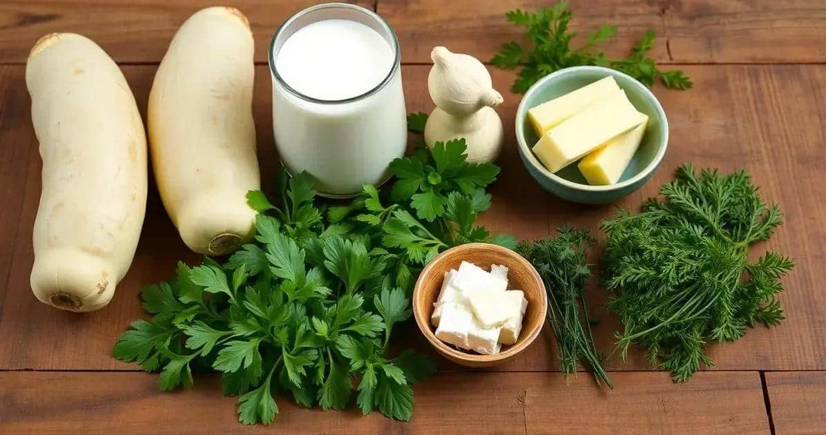 Ingredientes do Purê de Macaxeira