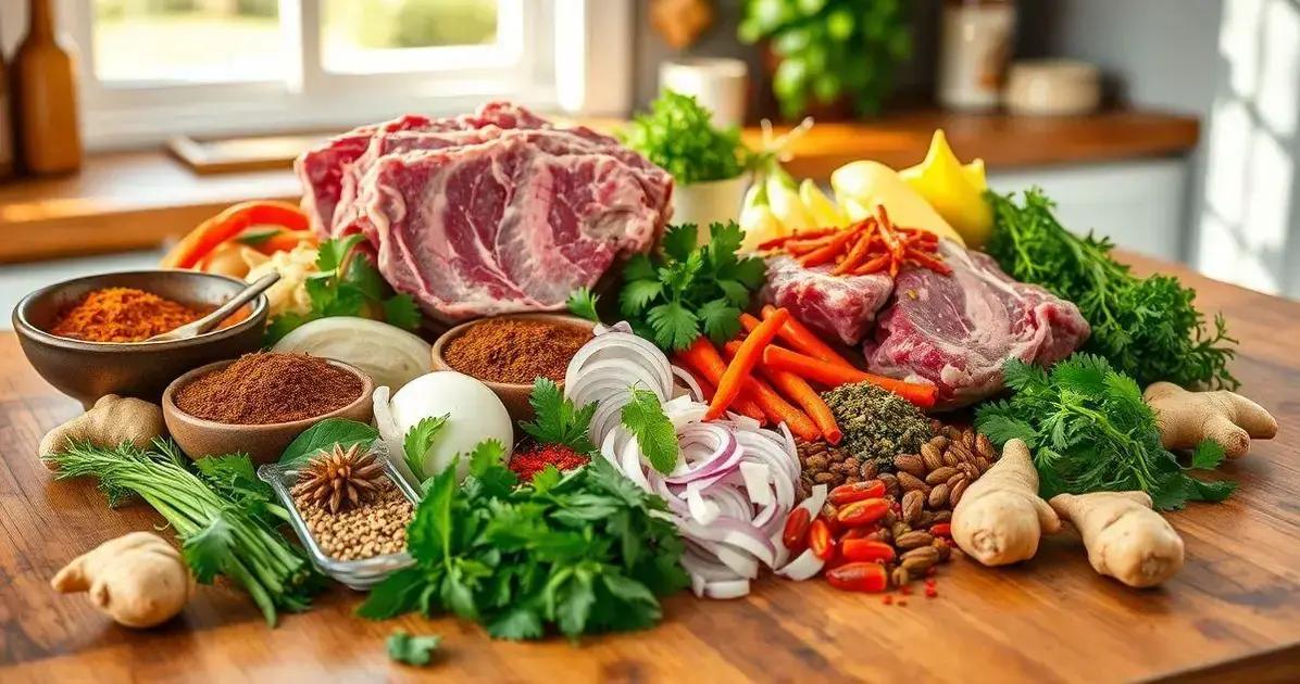 Ingredientes do Rogan Josh