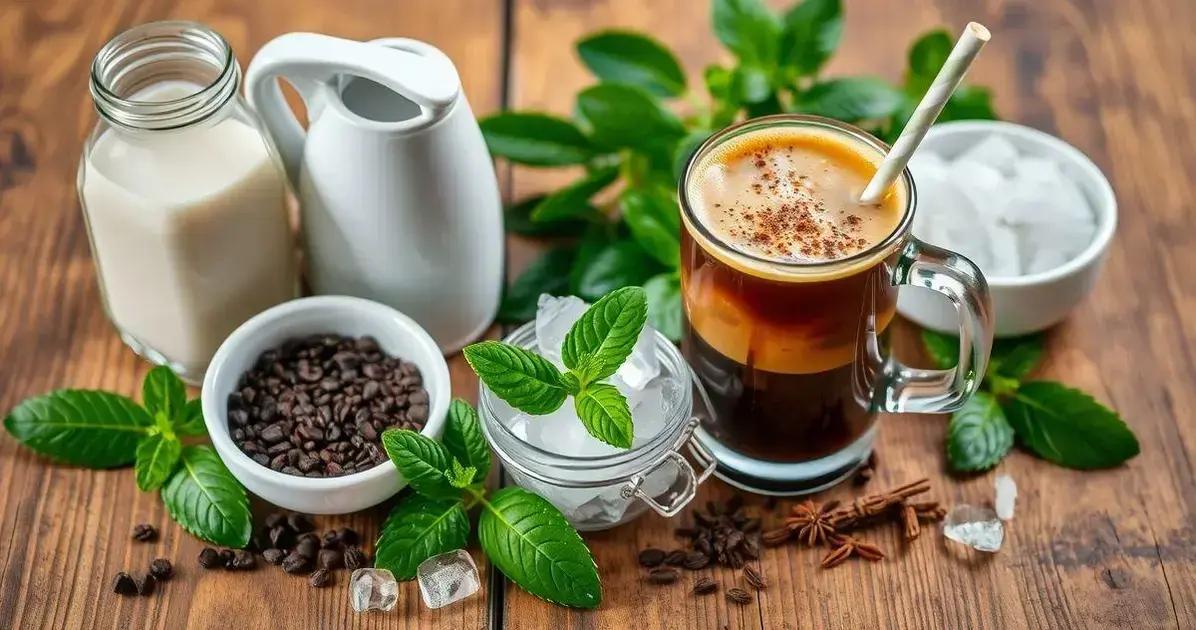 Ingredientes do Shake de Café com Leite