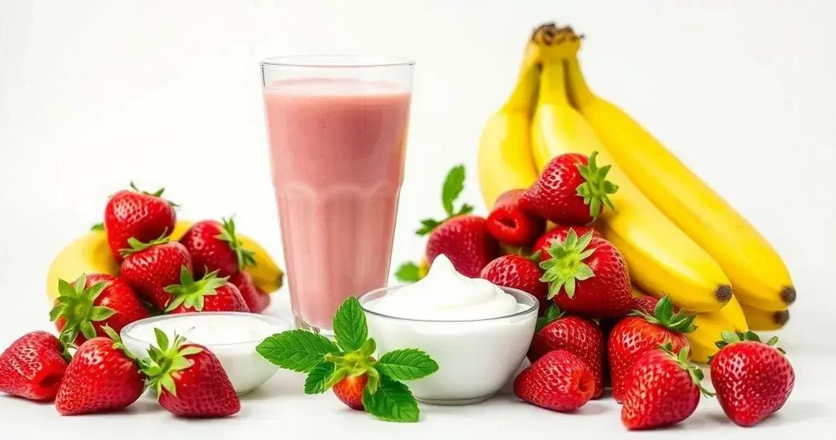 Ingredientes do Smoothie de Morango