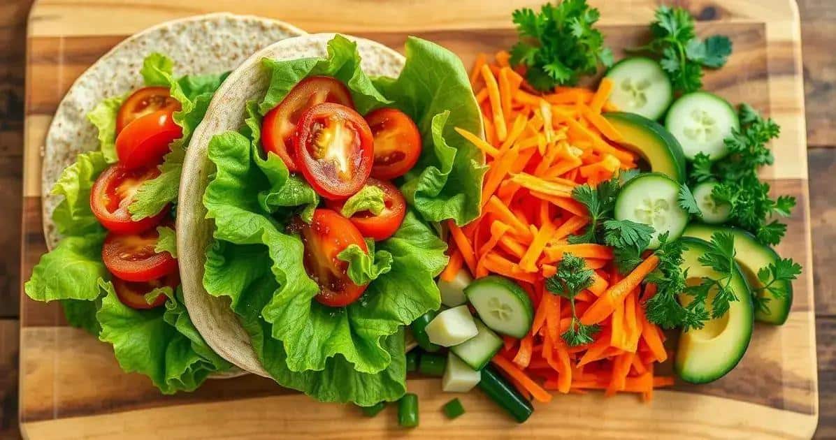 Ingredientes do Wrap Vegetariano Rápido