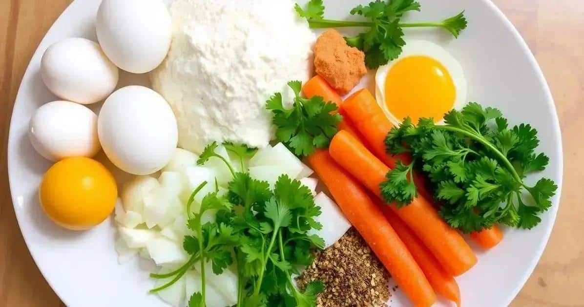 Ingredientes para a Farofa de Ovo