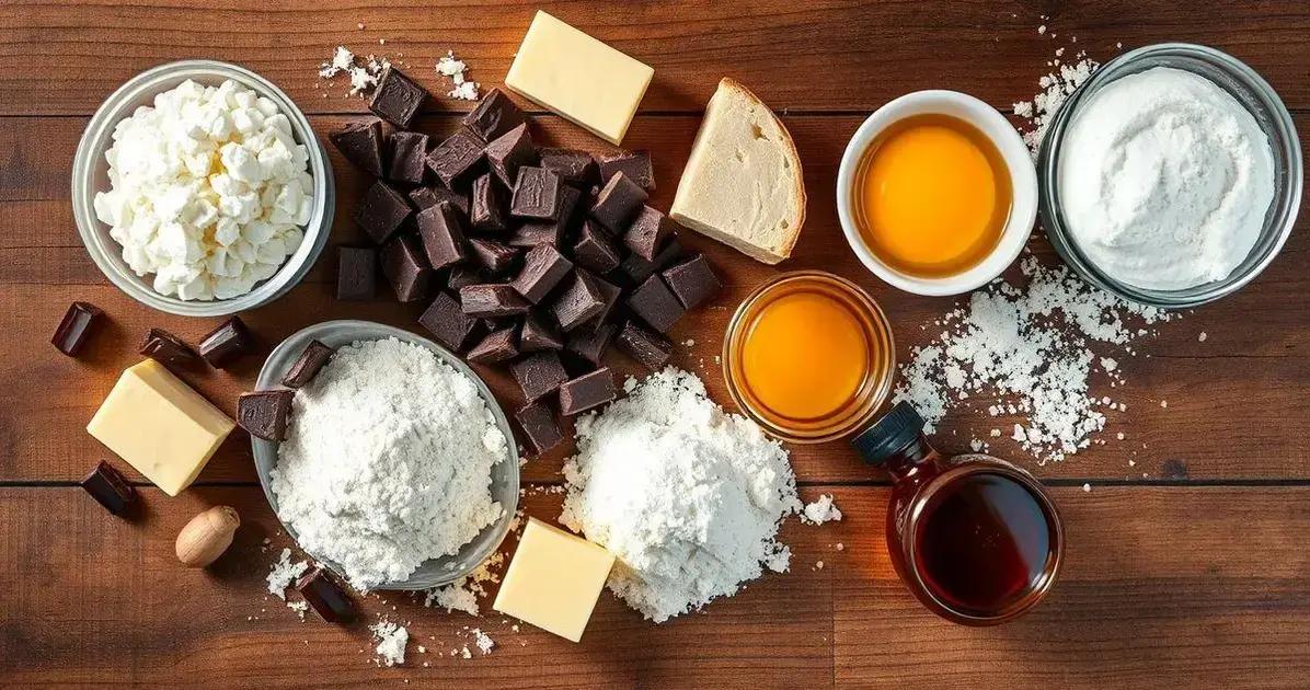 Ingredientes para Brownie de Chocolate Fácil