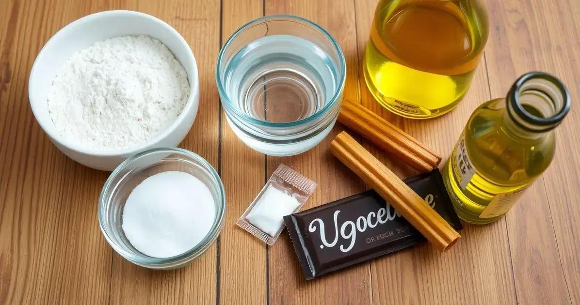 Ingredientes para Churros com Chocolate