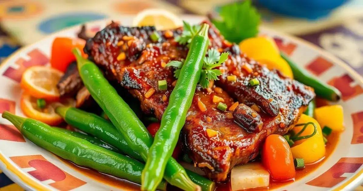 Ingredientes para Costelinha com Quiabo