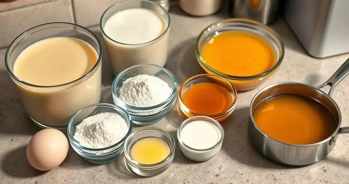 Ingredientes para o Pudim de Leite Condensado