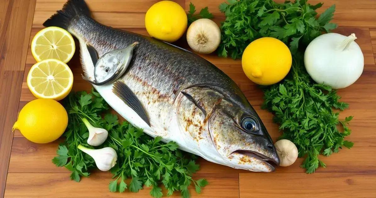 Ingredientes para o Tucunaré Assado