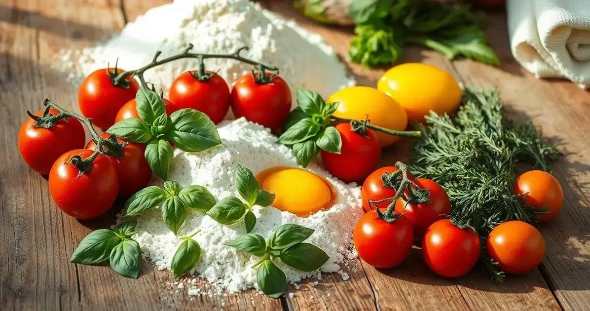 Ingredientes para Tagliatelle com Ragù