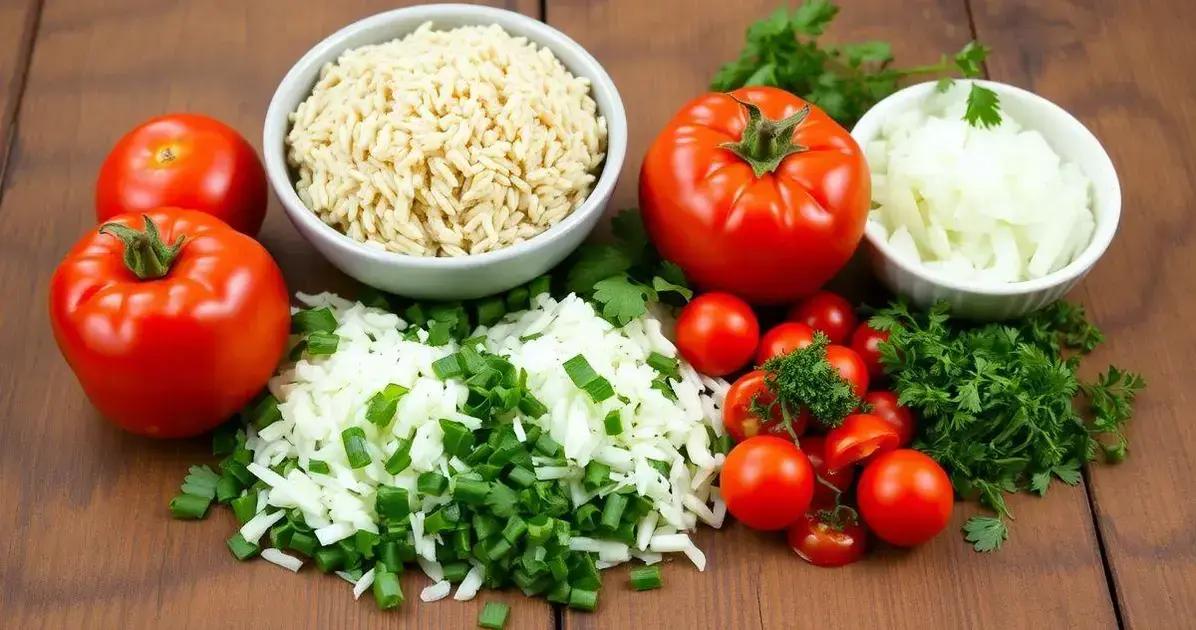 Ingredientes para Tomates Recheados Simples