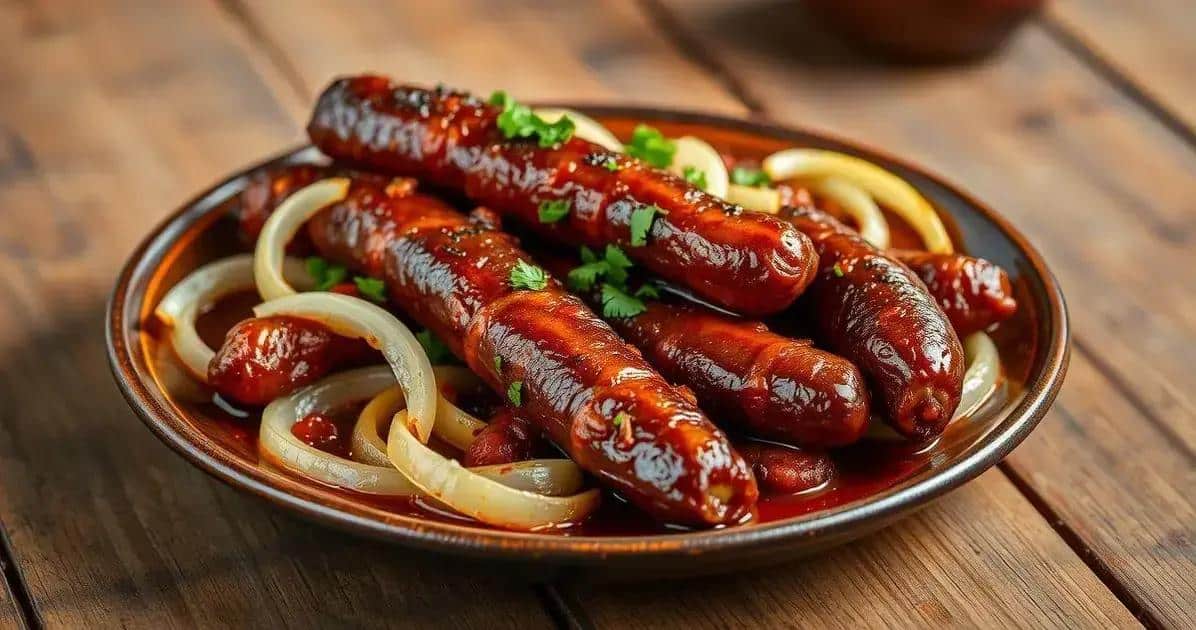 Linguiça Acebolada: Aprenda a fazer essa delícia suculenta em minutos!