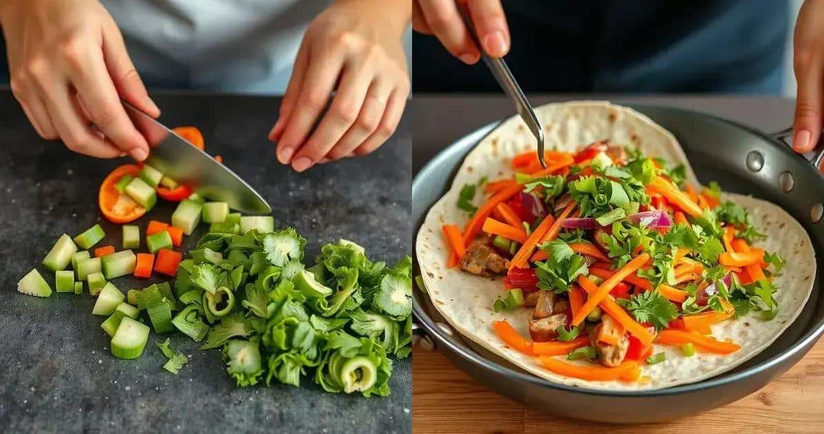 Método de Preparação do Wrap Vegetariano