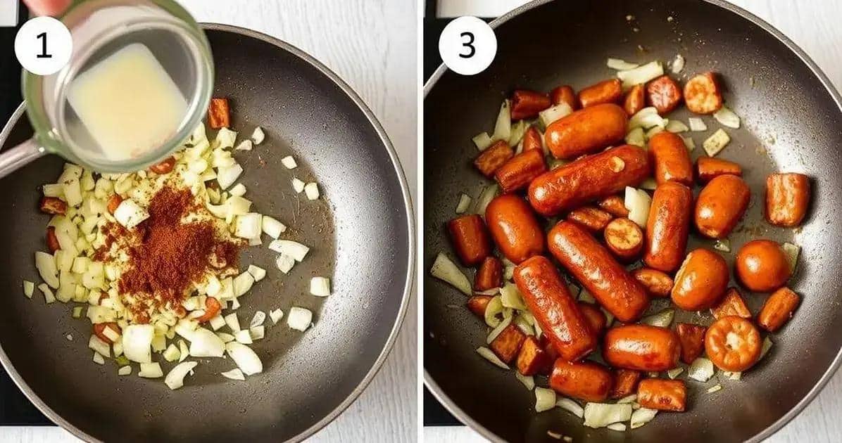 Método de Preparo da Linguiça Acebolada
