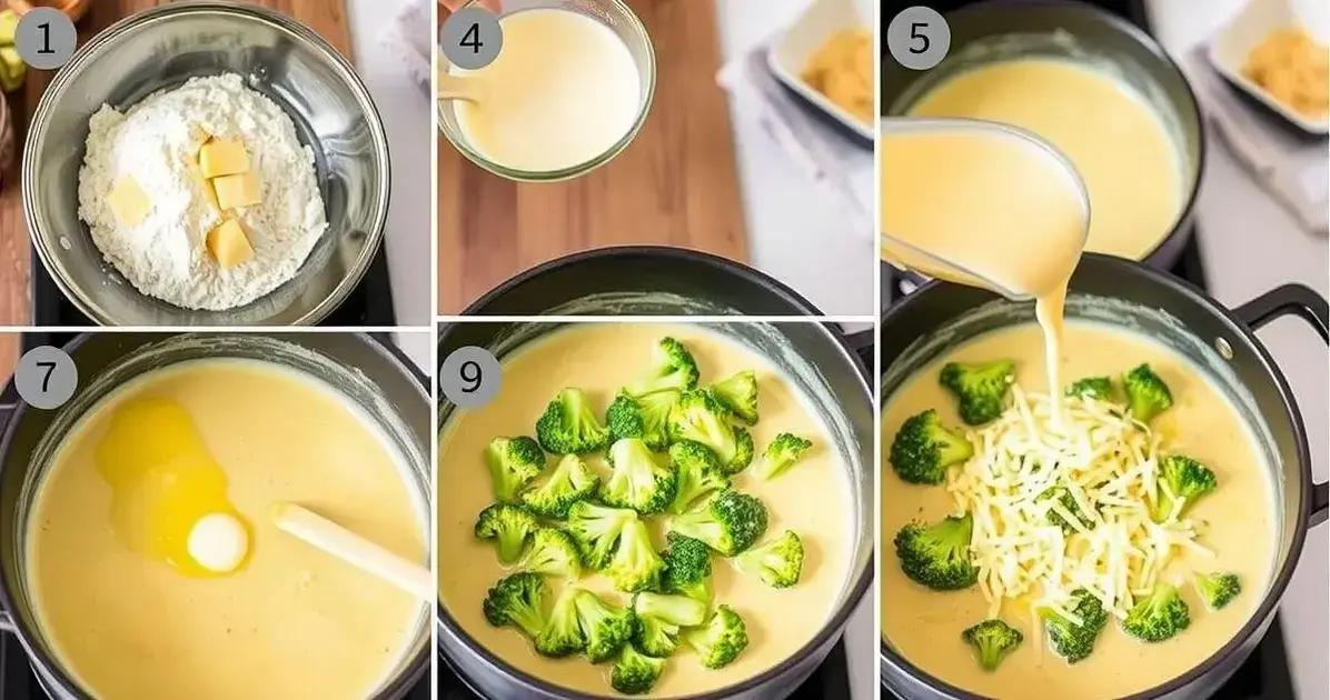 Método de Preparo da Sopa de Queijo com Brócolis