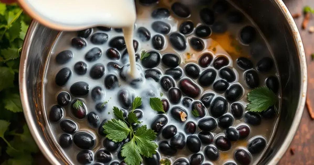 Método de Preparo do Feijão Preto com Leite de Coco