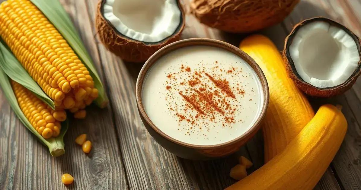 Mingau de Milho com Leite de Coco