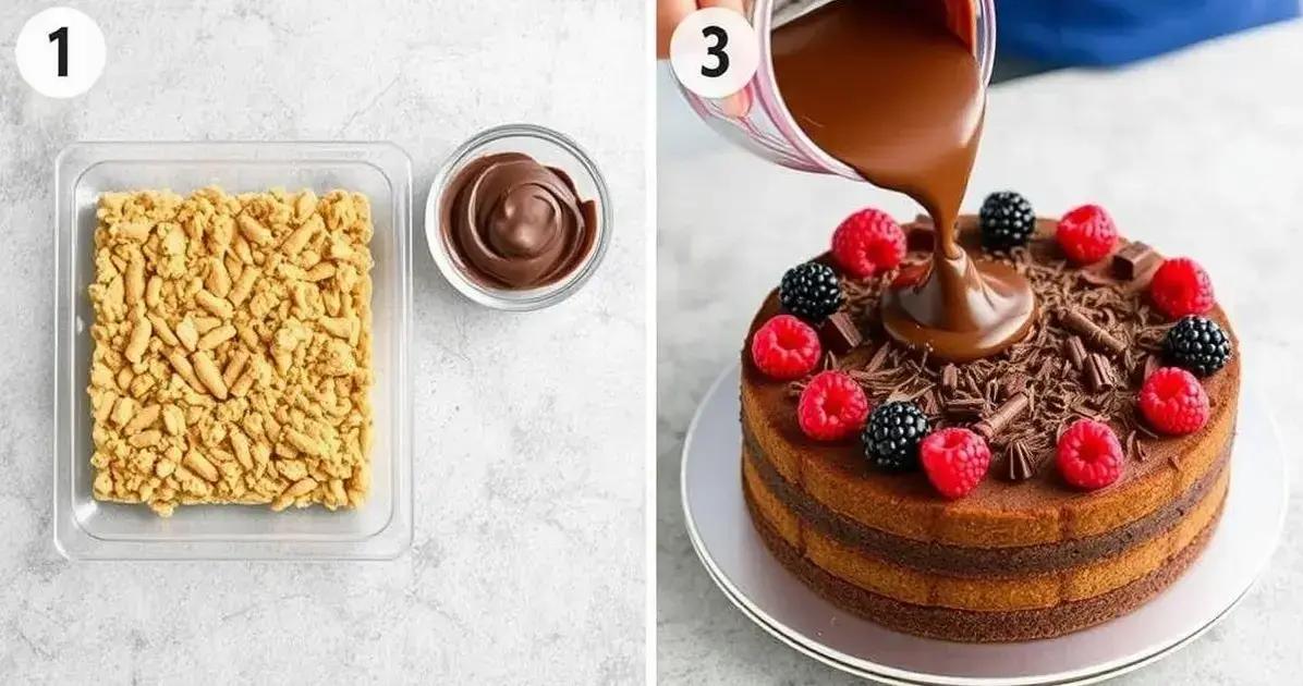 Montagem da Torta de Chocolate