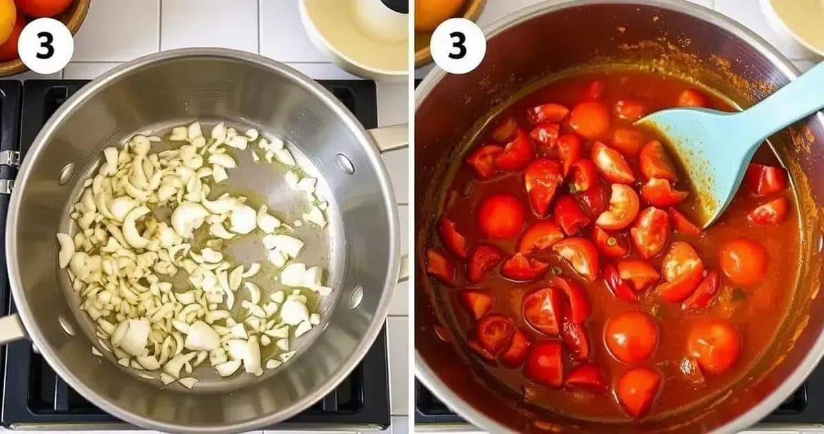 Preparando o molho para Bacalao a la Vizcaína