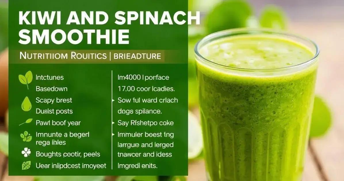 Smoothie de Kiwi e Espinafre para Reforçar o Sistema Imunológico