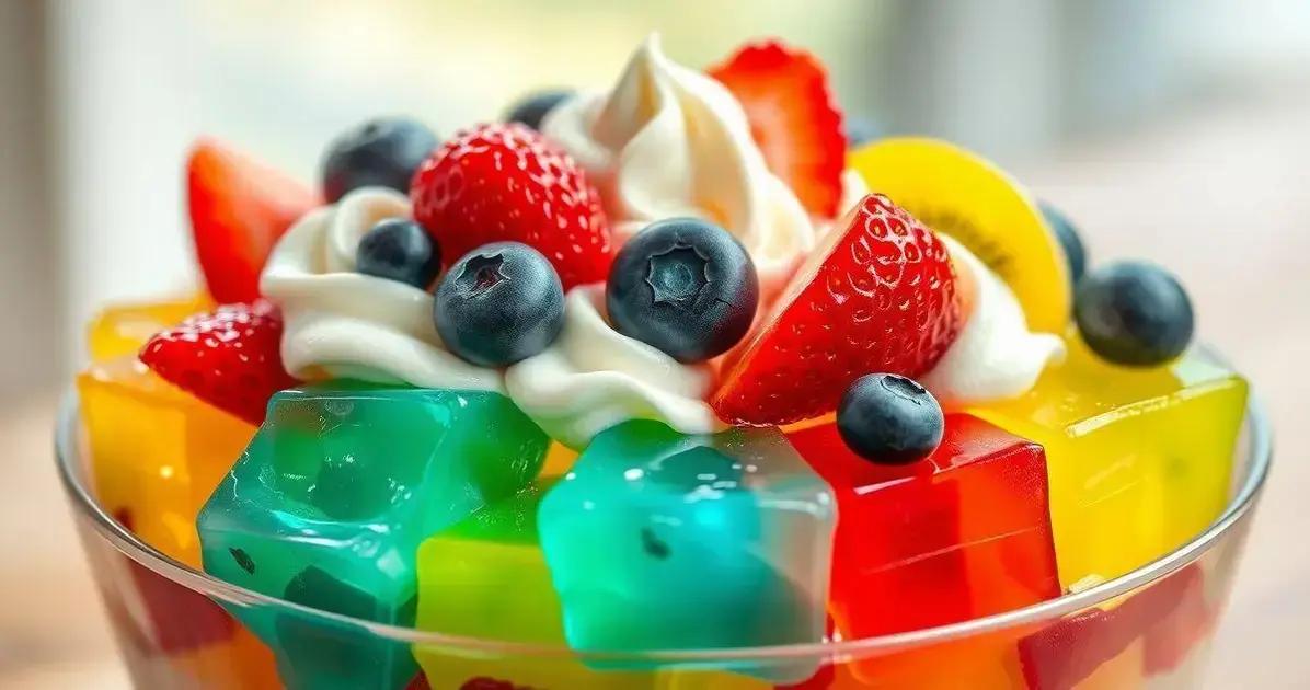 Sobremesa de Gelatina com Creme - Suspiro “Doce Encontro”