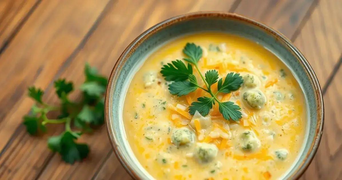 Sopa de Queijo com Brócolis: Uma Delícia Cremosa para Aquecer o Coração