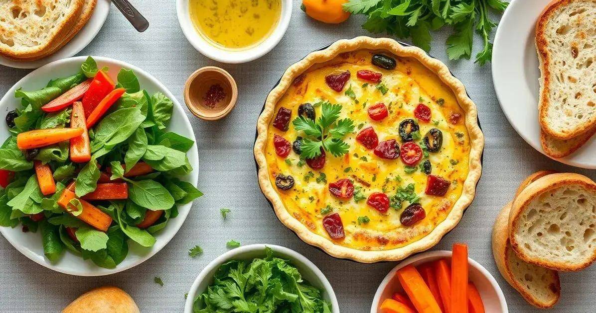 Sugestões de acompanhamentos para a Quiche sem Massa