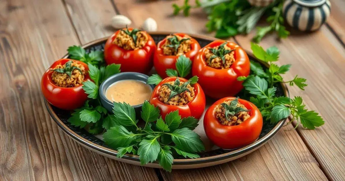 Sugestões de Apresentação para Tomates Recheados