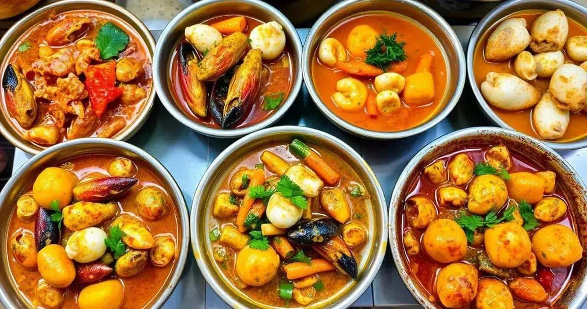 Variações na receita da Caldeirada de Frutos do Mar