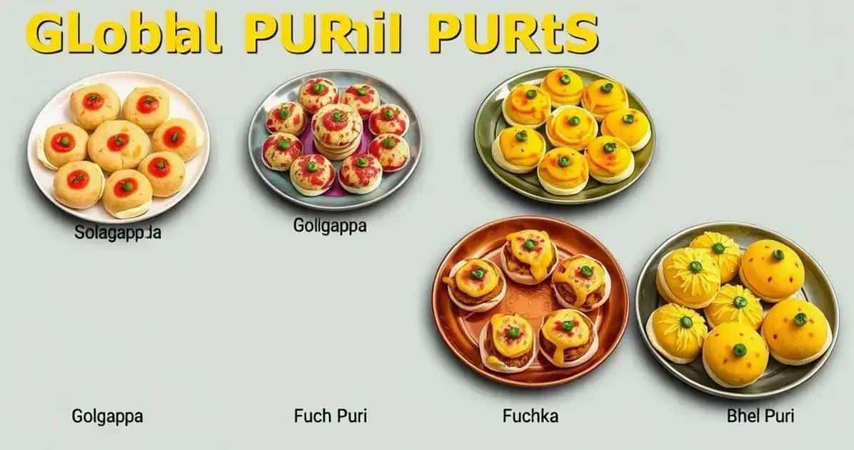 Variedades de Pani Puri pelo mundo